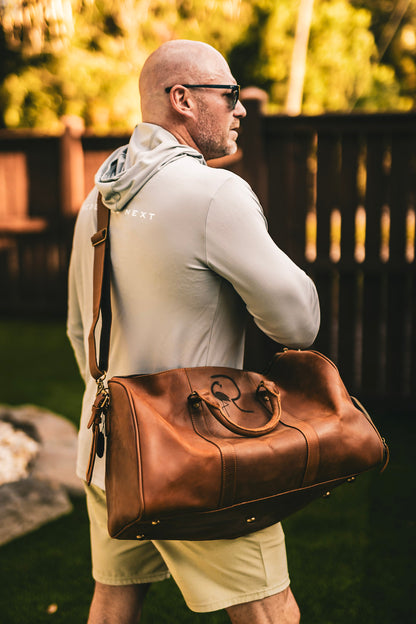 RedFlamingo “Optimize You” Leather Duffel Bag
