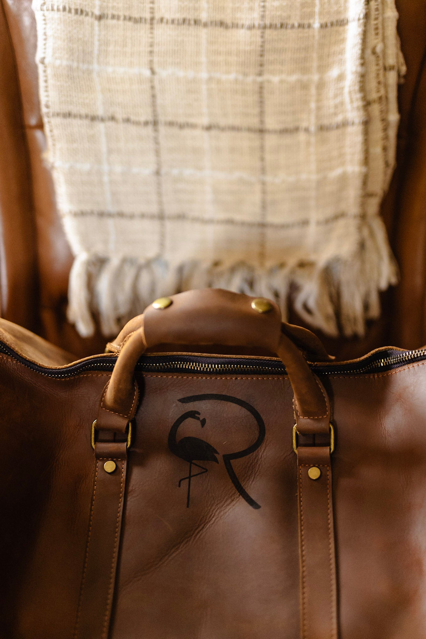 RedFlamingo “Optimize You” Leather Duffel Bag