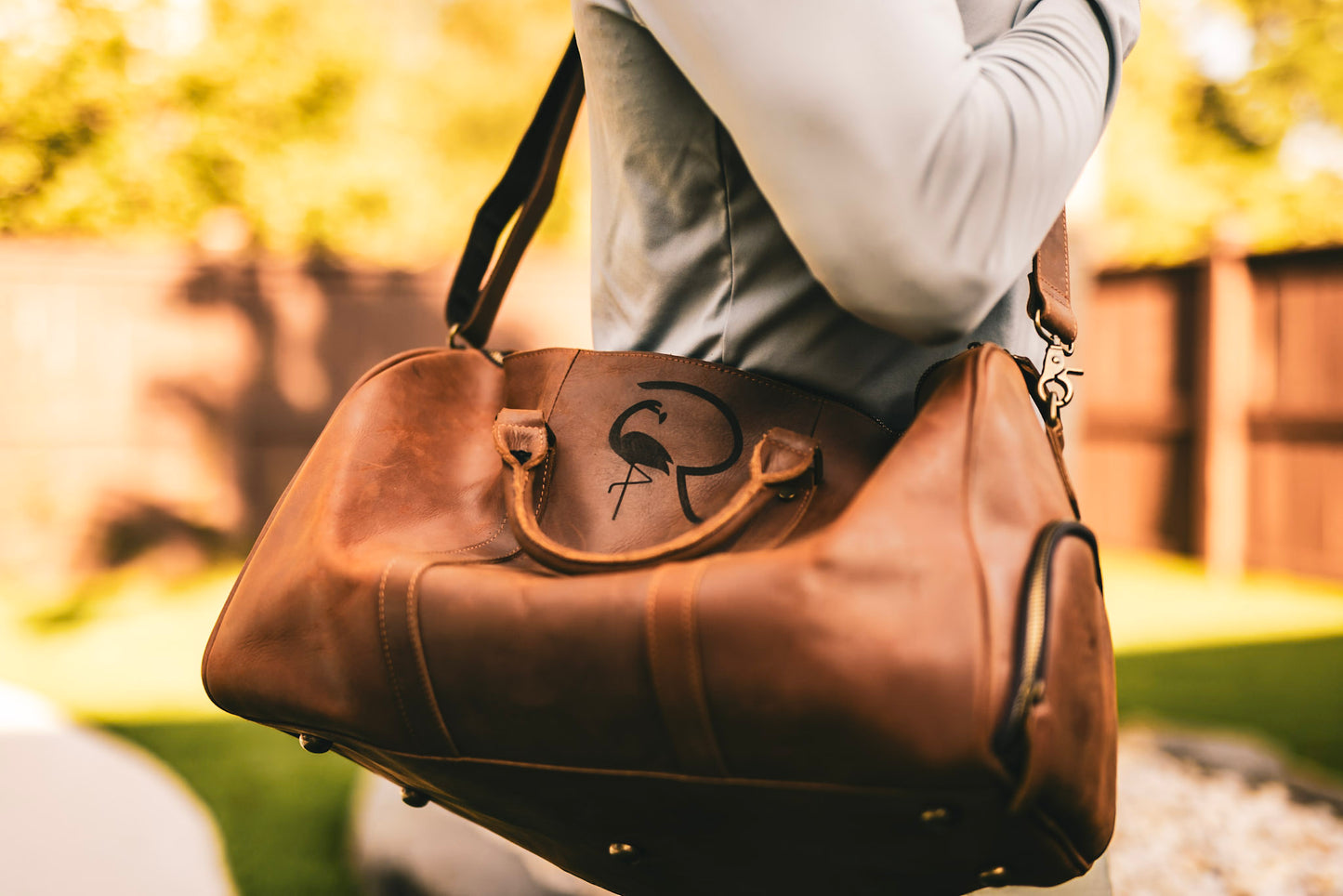 RedFlamingo “Optimize You” Leather Duffel Bag