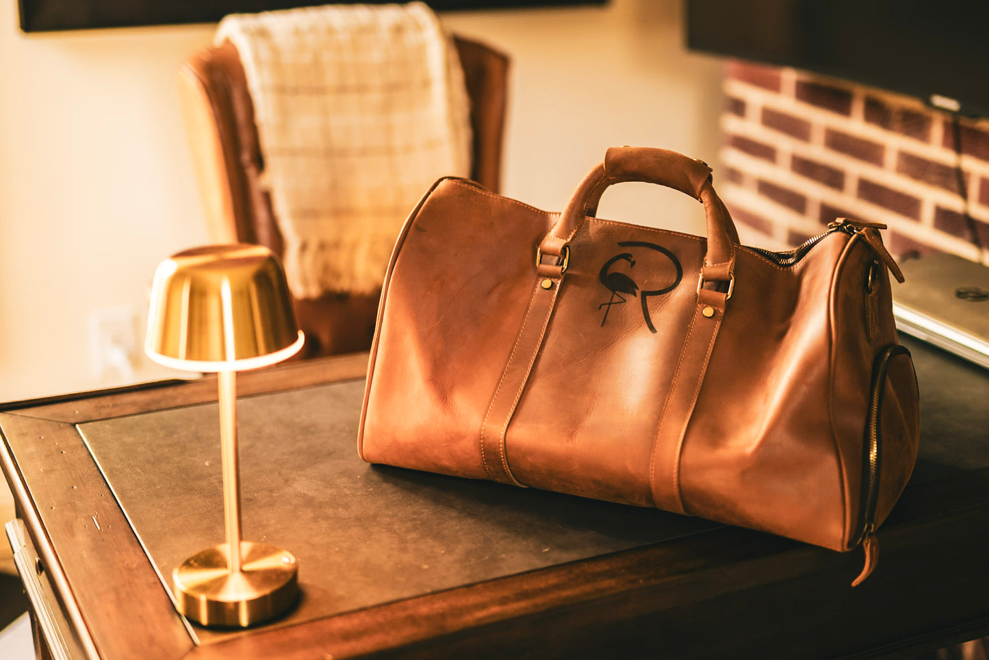 RedFlamingo “Optimize You” Leather Duffel Bag